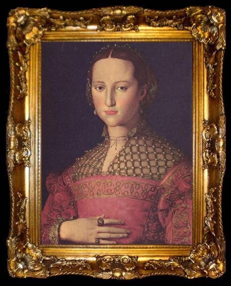 framed  Agnolo Bronzino Portrait of Eleonora di Toledo, ta009-2